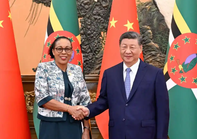 习近平会见多米尼克总统伯顿的封面图片